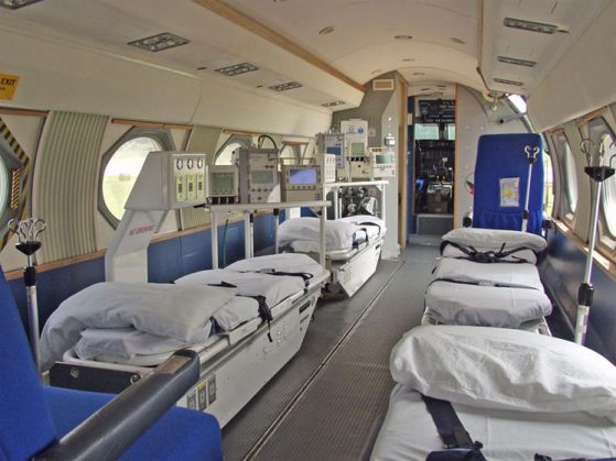 Inside of Air Ambulance